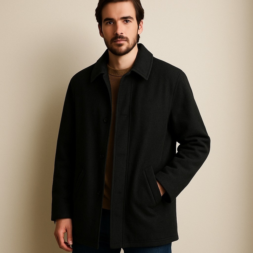 Schneider Salzburg Gore-Tex Men's Winter Coat Size 42 US Black Wool Cashmere